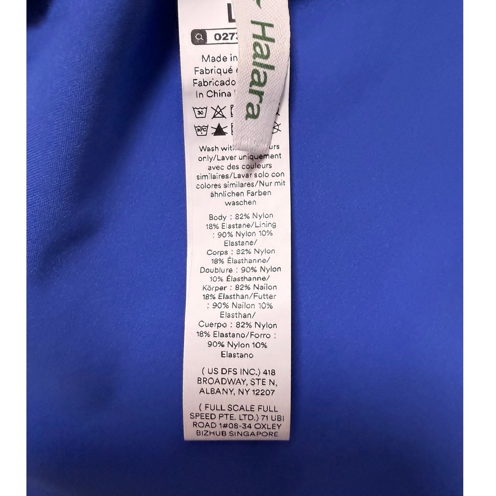 Halara Softlyzero Airy Royal Blue Ruched Side Slit Midi Dress Large NWT - Picture 10 of 10